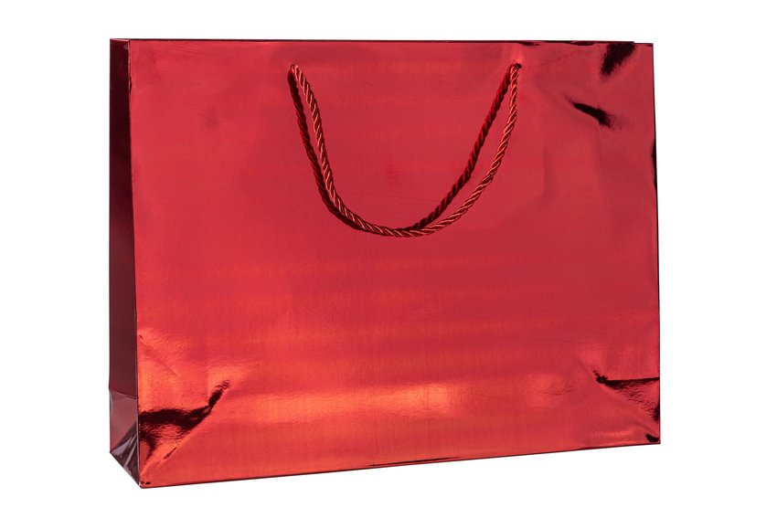 Torebka na prezenty DONAU HOME laminowana 40x30x10cm całoroczna z rączką mix kolorów