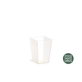 Kubek Mini Deser Kubik 120ml Przezroczysty A'50