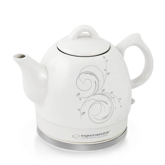 Czajnik Elektryczny Ceramiczny Alamere 1.2L Biały /Esperanza