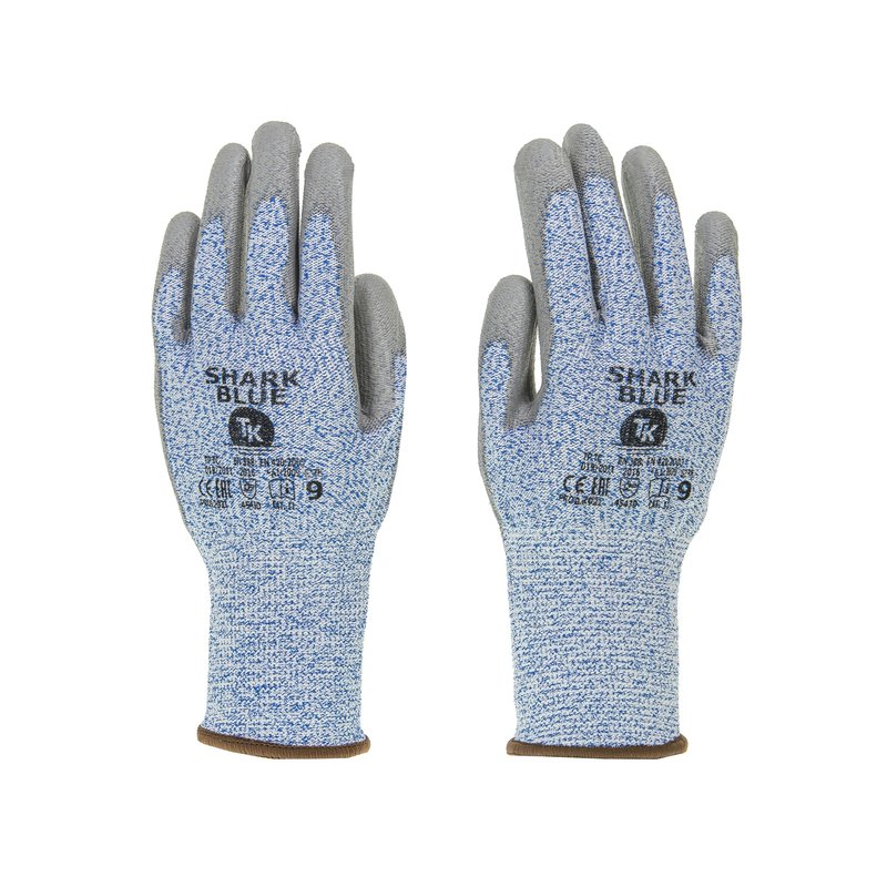 Rękawice TK Shark Antyprzecięciowe Rozm. 7 Niebieskie   /TK GLOVES