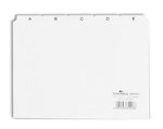 Przekładki do Kartotek A-Z 5/5 PCW 0,3mm Indeksy 40mm Poziome A5 25cz. Białe /Durable 365002