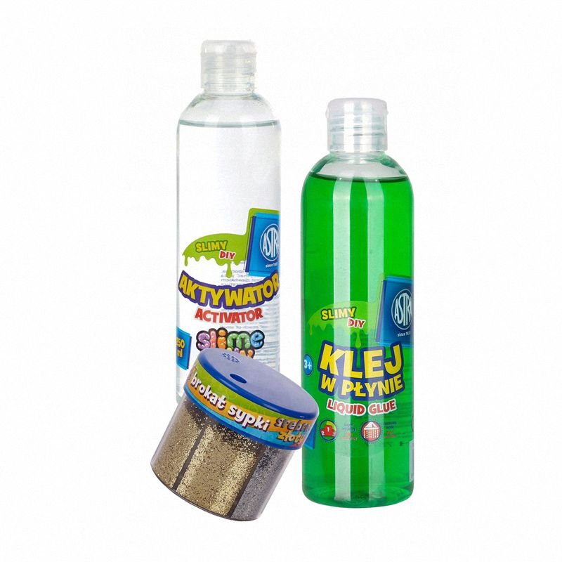 Zestaw do Zrobienia Slime Aktywator + Klej + Brokat Zielony/Astra