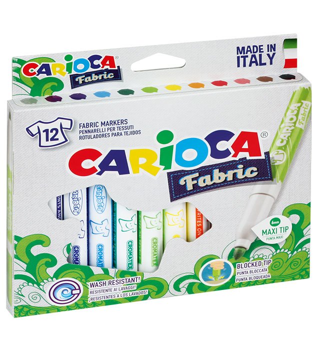 Pisaki CARIOCA Cromatex do tkanin 12 kol.(40957)