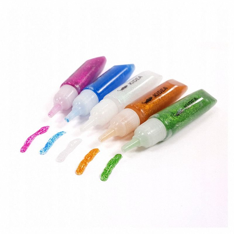 Klej Brokatowy 6kol. + Klej Świecący w Ciemności /Kidea