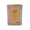 Świeca sojowa DONAU HOME w szarym szkle drewniana pokrywa i knot Citrus Glow 200g