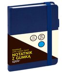 Notatnik GRAND z gumką granatowy  A6/80 kartek 80gm- kratka