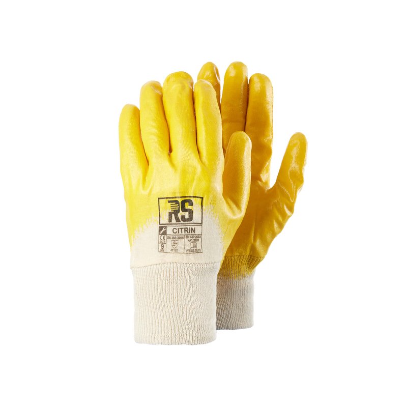 Rękawice Nitrylowe Lekkie RS Citrin Rozm. 11 Żółto-Białe /RS-Schutz