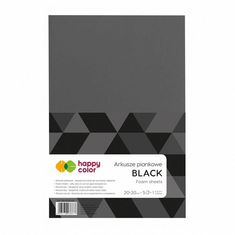 Pianka Dekoracyjna A4 5szt. Czarna /Happy Color