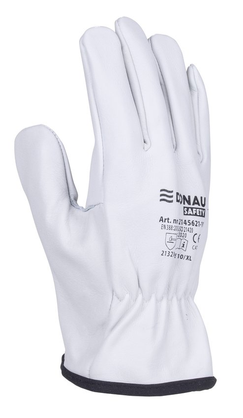 Rękawice robocze DONAU SAFETY DS-DRIVCOW driver skóra bydlęca rozm. 10/XL białe