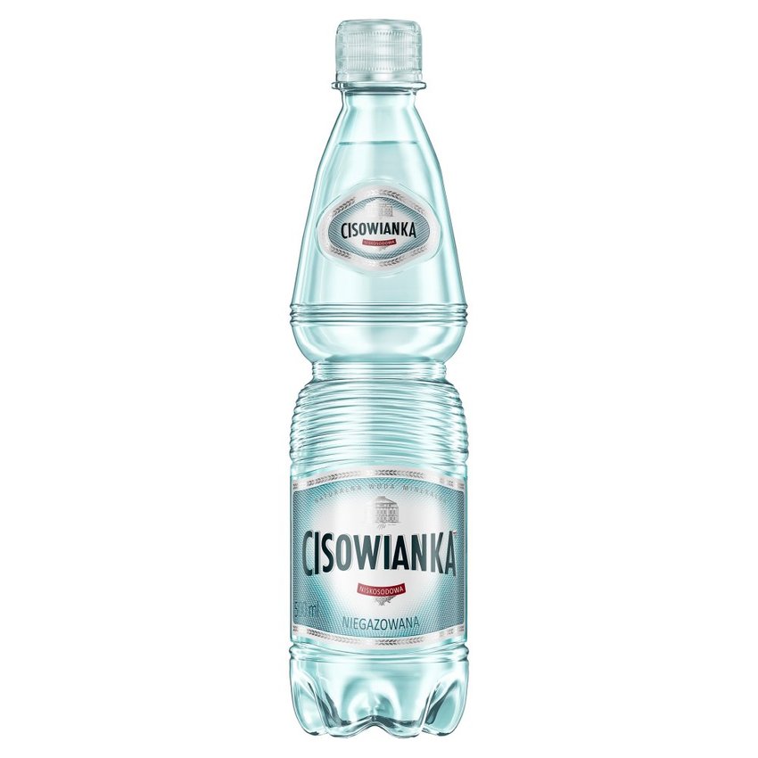 WODA CISOWIANKA, NIEGAZOWANA, BUT. 0,5L