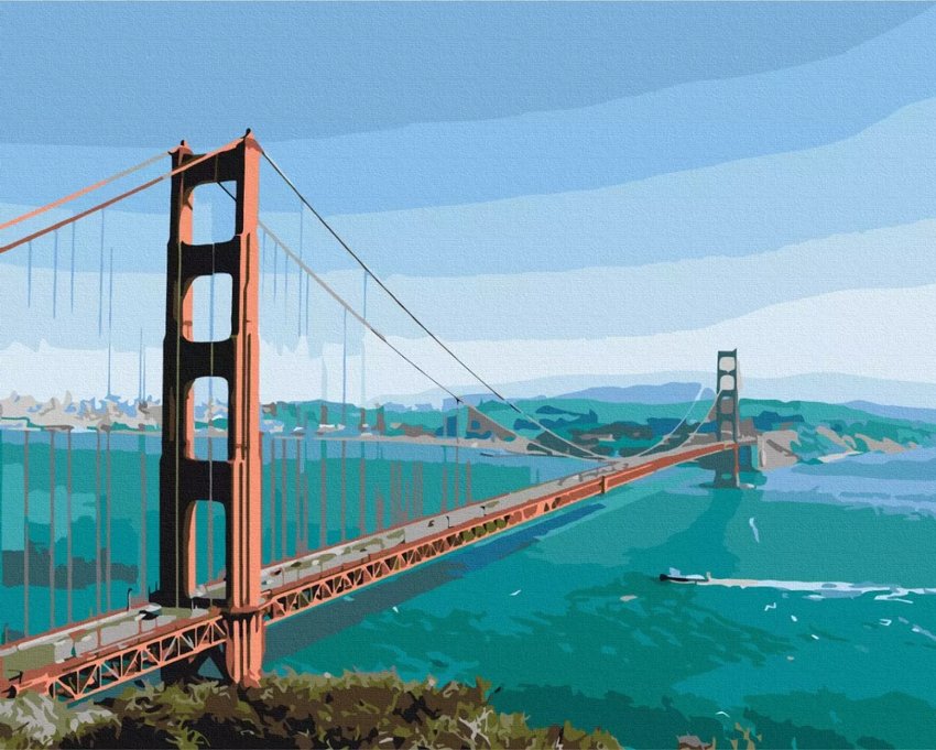 Malowanie po numerach BRUSHME 40x50 cm przez most do snu 1 szt., w pudełku