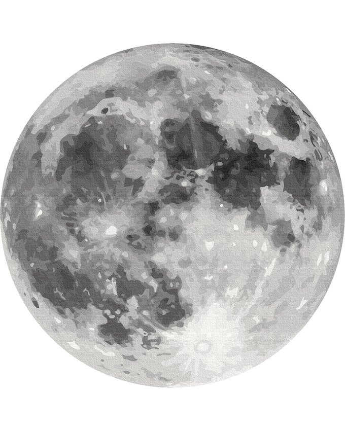 Malowanie po numerach BRUSHME okrągły śr. 40 cm księżyc 1 szt.