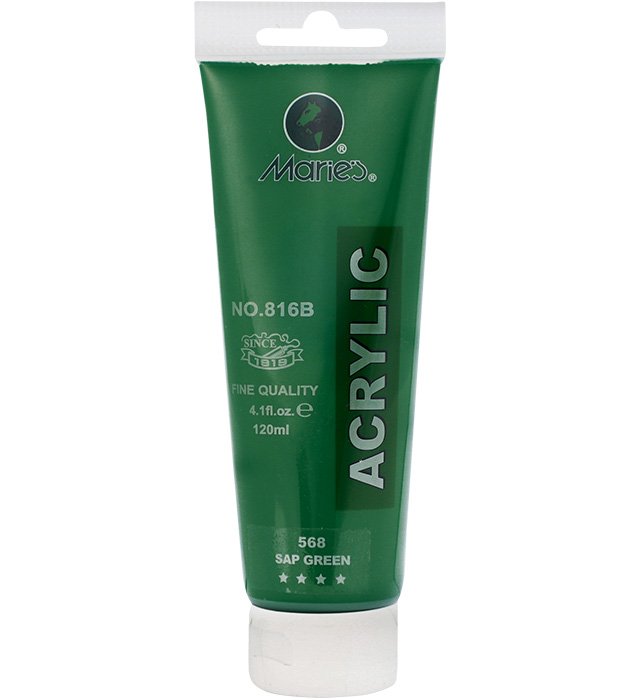 Farba akrylowa MARIES 816B-568 120 ml zielony