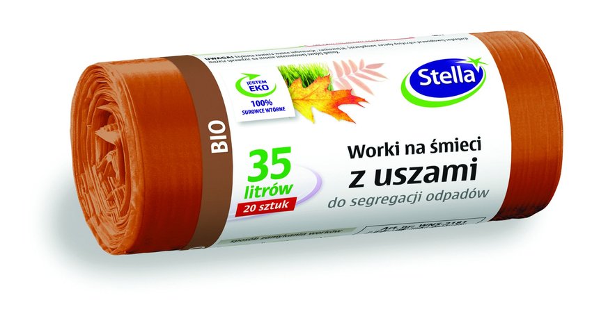 Worki z uszami STELLA do segregacji odpadów bio 35 l 20 szt. brązowe brązowy