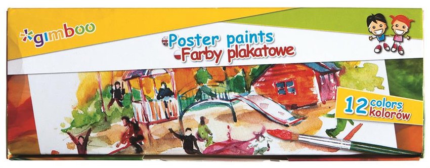 Farby Plakatowe Gimboo 12X20Ml Mix Kolorów