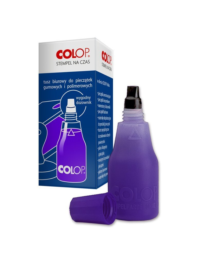 Tusz do Pieczątek Gumowych i Polimerowych 25ml Fioletowy /Colop