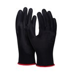 Rękawice Donau Safety Pu Black Kat. II Rozm. 6 Czarne  /DONAU SAFETY