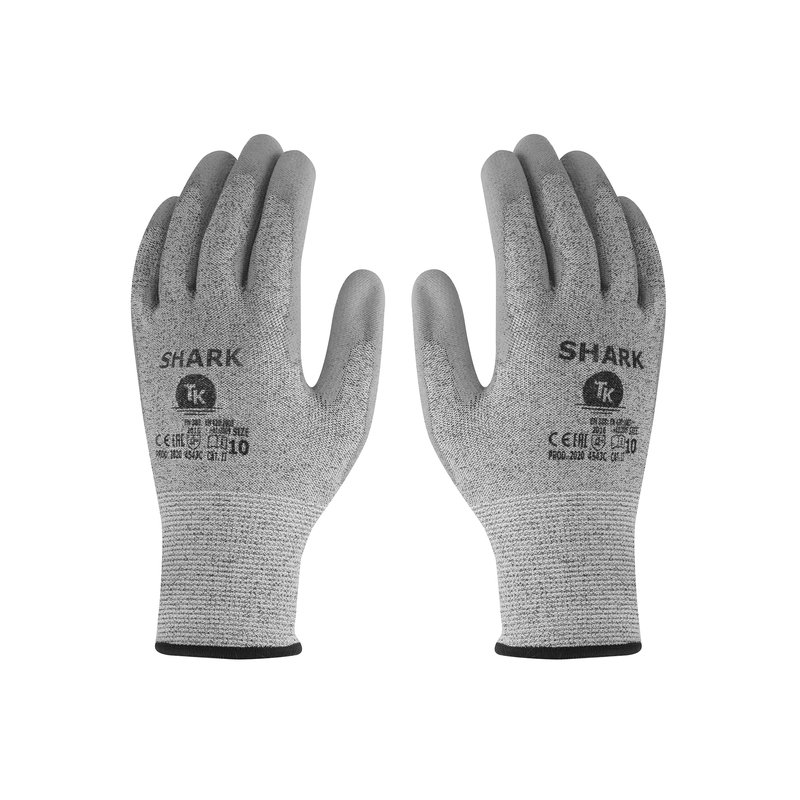 Rękawice TK Shark Antyprzecięciowe Rozm. 9 Szare   /TK GLOVES