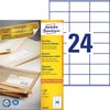 Etykiety Samoprzylepne Recyklingowane Avery 70x36 24/A4 A'100 Białe No.LR3475