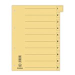 Przekładka Donau Karton A4 235X300mm 0-9 1 Karta Z Perforacją Żółta