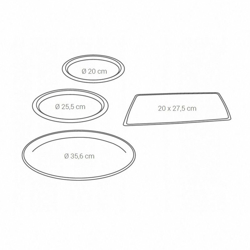 Talerz Plastikowy 35,6cm (szt.) Okrągły Party Czerwony / Mintra