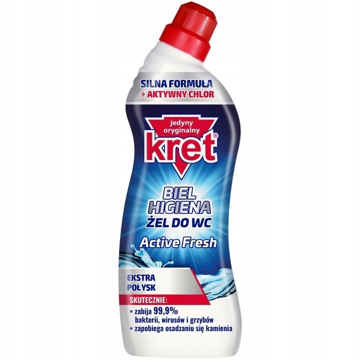 Żel do WC Kret 750ml Toalet Biel i Higiena Active Fresh