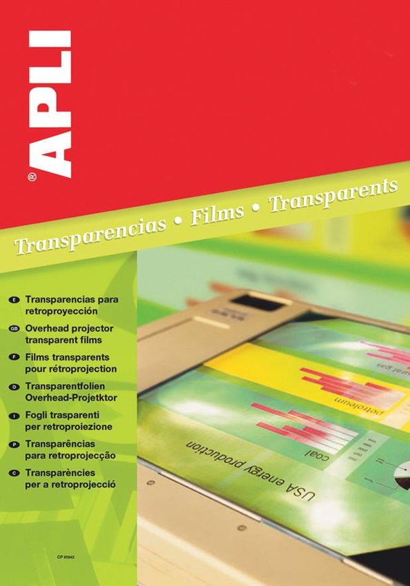 Folia Do Rzutników Apli A4 Do Drukarki Atramentowej 50Ark.