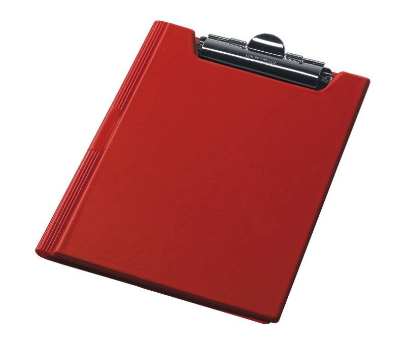 Clipboard A4 PVC Zamykany Czerwony /Panta Plast