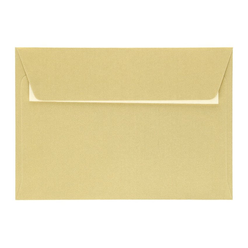 Koperta Ozdobna Pearl Złoty C6 120g 114x162mm 10szt. /Argo 280215