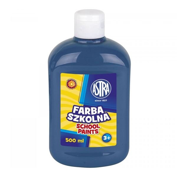 Farba Szkolna Astra 500ml Butelka [301109004] Niebieska Ciemna