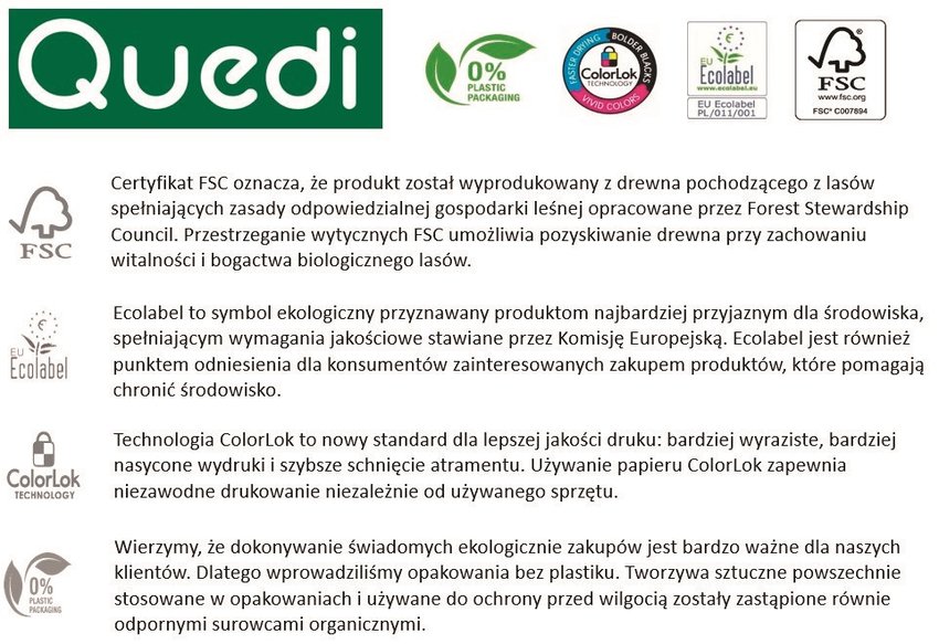 Papier Xero A4 80g Klasa C Quedi Essential 500arkuszy