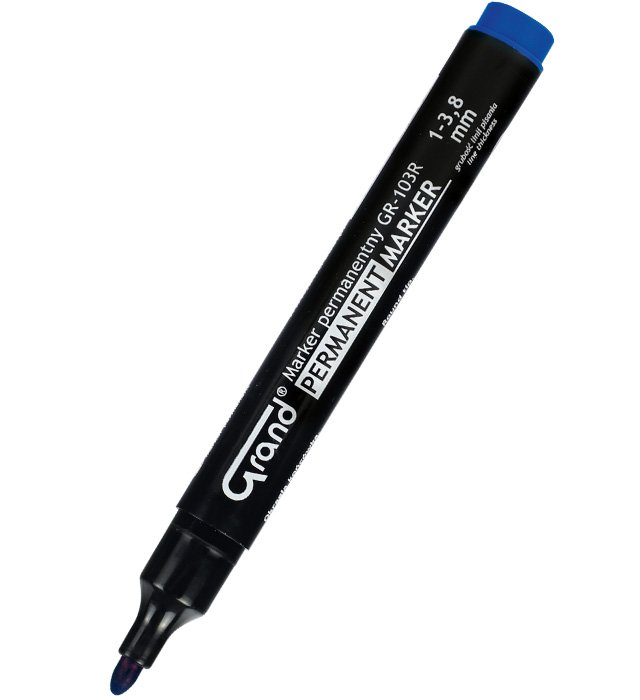 Marker permanent GRAND GR-103R niebieski &#8211 okrągła końc. &#8211 A&#822112