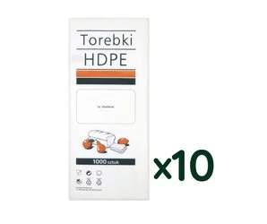 Woreczki HDPE 10/4/27 (Poniżej 15mic) A'1000 /Sarantis 10 opakowań