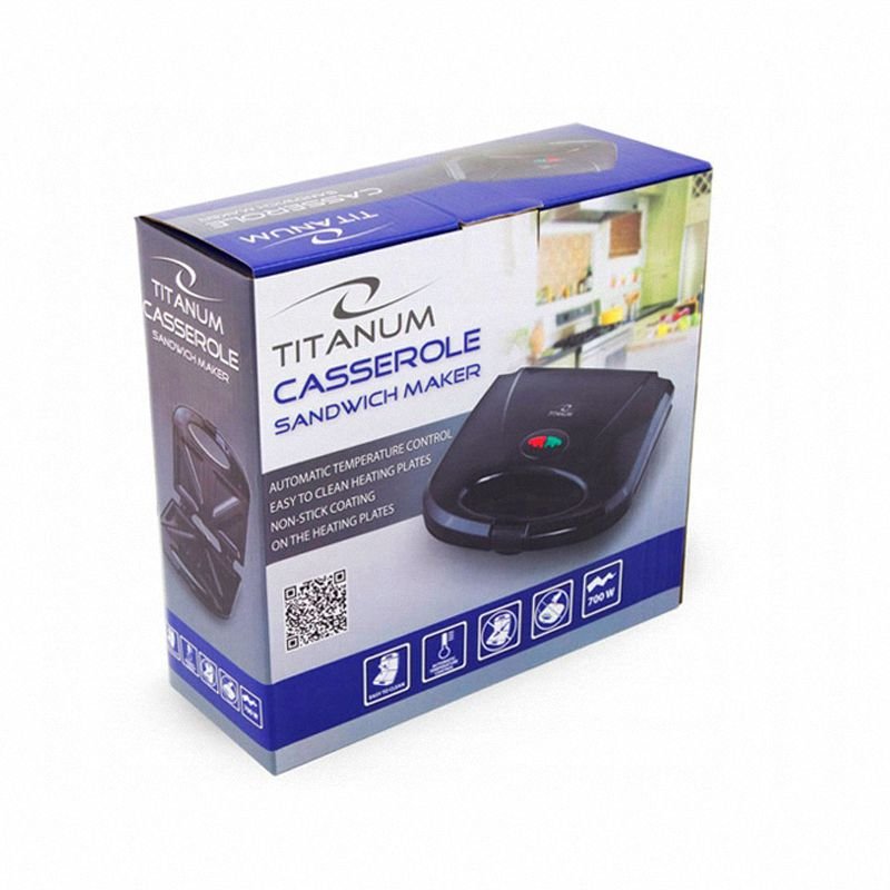 Opiekacz Do Kanapek 700W Casserole Czarny /Esperanza