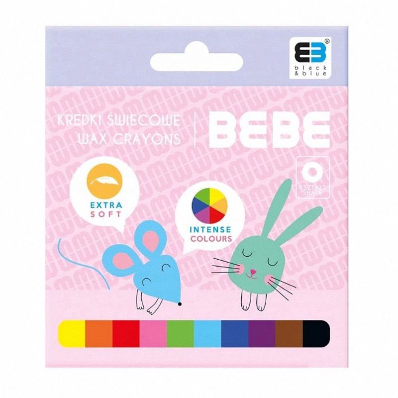 Kredki Świecowe 10 kol.B&B KIDS Pastel / Interdruk