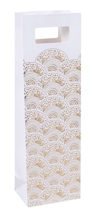 Torebka na alkohol DONAU HOME laminowana 12x415x8cm całoroczna z rączką mix wzorów