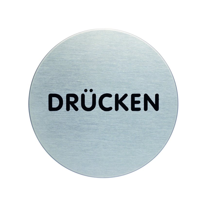 Tabliczka "Drucken" 65mm Srebrna /Durable 490061