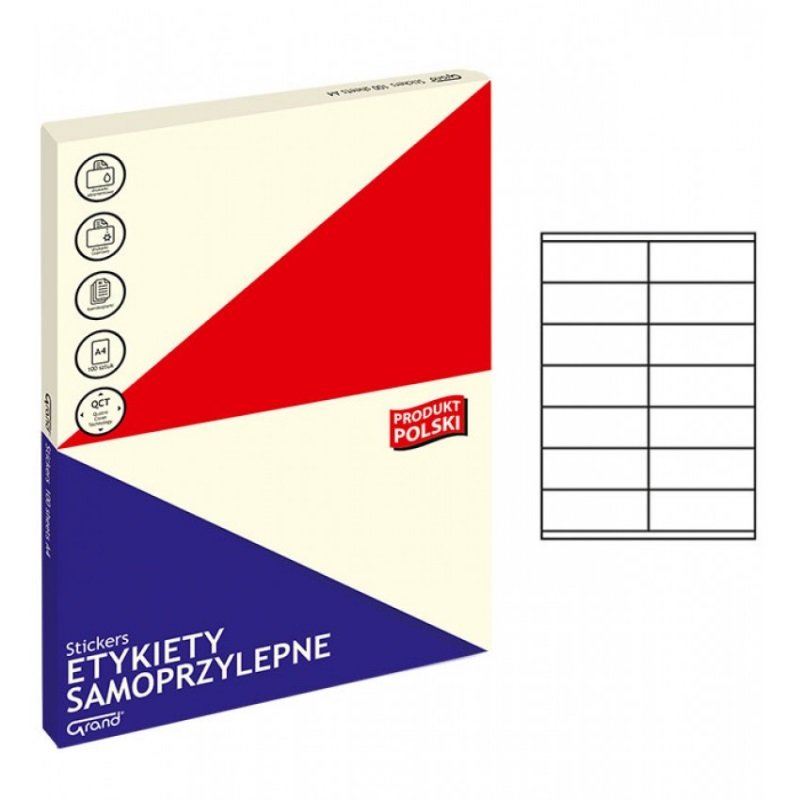 Etykiety Samoprzylepne 105x41 14/A4  A'100 /Grand