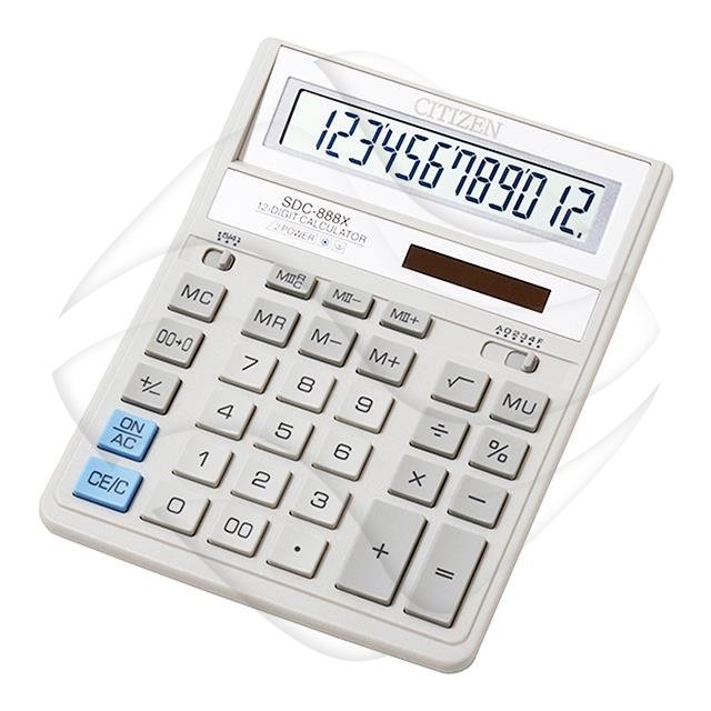 Kalkulator Citizen SDC-888XWH Szary (WYPRZEDAŻ)