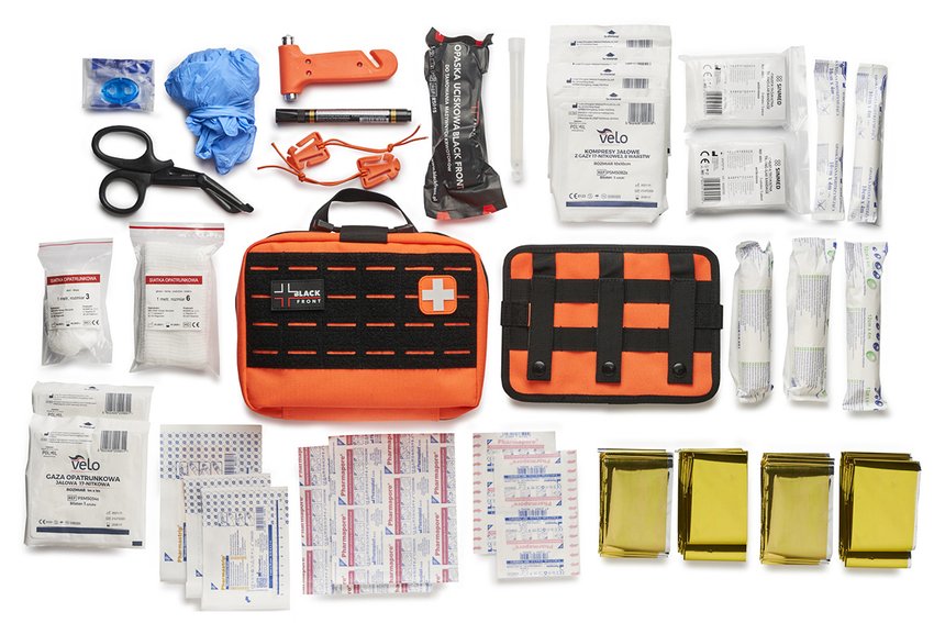 Apteczka samochodowa - Auto MAXHARTER model rozszerzony pomarańczowy