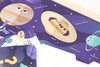 Tablica Edukacyjna Memobe, Whiteboardgame: Space Adventure!, Nadruk Kosmosu, Zestaw Do Gry, Wersja Pl, Rama Drewniana, 60X40 Cm