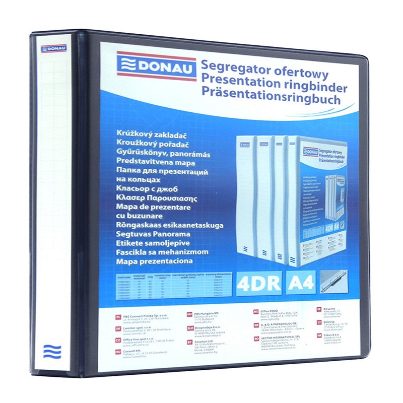Segregator Ofertowy Donau PP A4/4Rd/40 Czarny