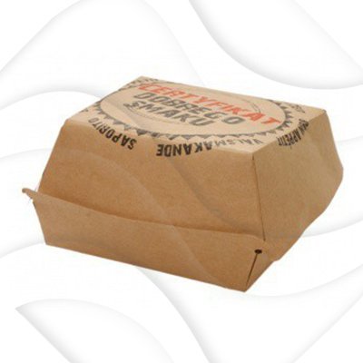 Pudełko Hamburger Średnie Certyfikat 115x115x75 A'200
