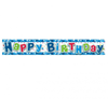 Banner "Happy Birthday", niebieski, 1,8 m  /GoDan