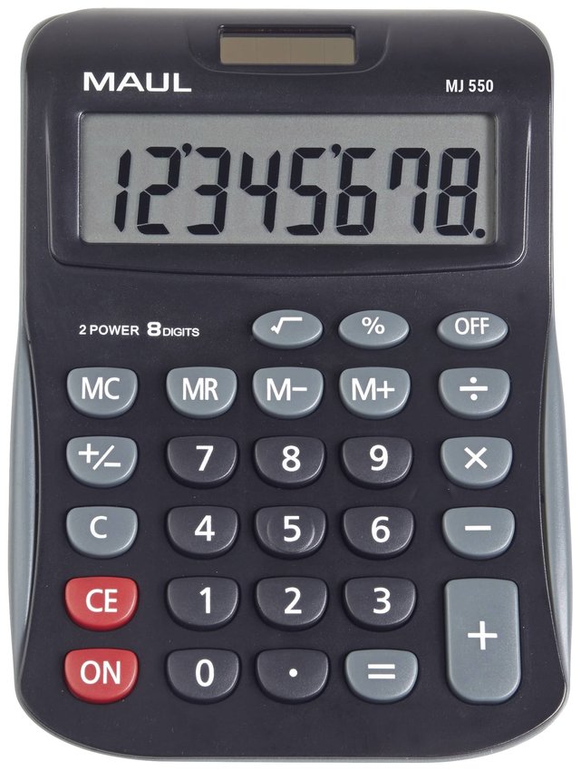 Kalkulator Biurkowy Junior Mj 550, 8-Pozycyjny, Czarny / Maul