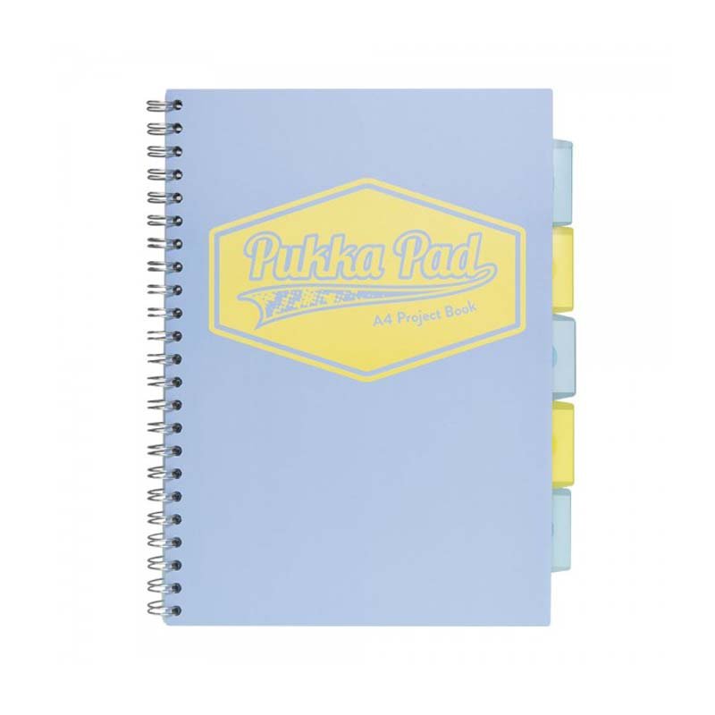 Kołozeszyt A4 100k Kr Pastel Project Book Niebieski / Pukka Pad 8630