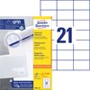 Etykiety Samoprzylepne Avery 70x42.3 21/A4 A'200 Białe No. 3652-200