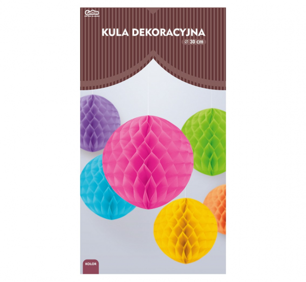 Kula dekoracyjna, bordo, śr. 30 cm, 1 szt.  /GoDan