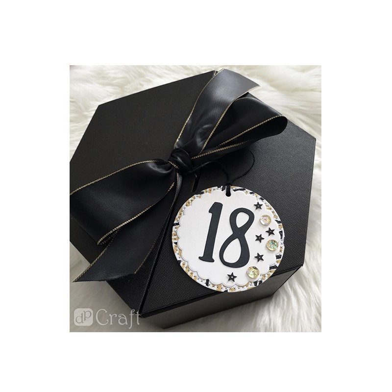 Pudełko Ozdobne z Kokardką 24x21cm [DPBO-005] Black  /DpCraft