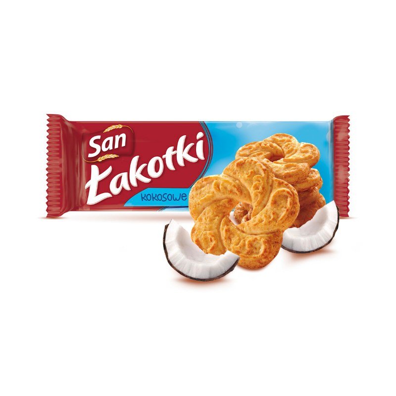 Ciastka Łakotki San 168g Kokosowe